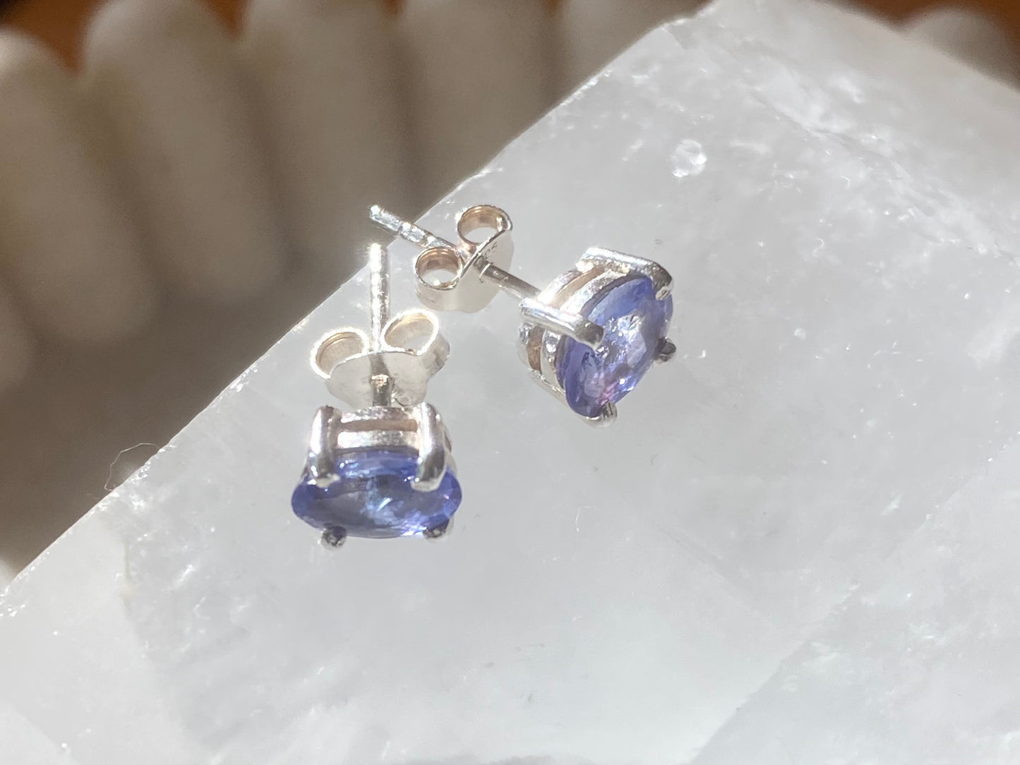 Crystal Tanzanite Earrings